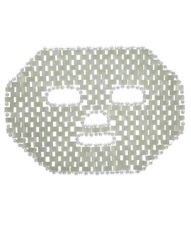 INOOMP Masque de Massage en Jade Naturel 11 X8 Yeux Effet Rafra chissant Soulagement des Gonflements et Relaxation Sommeil Maison