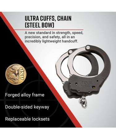 ASP Ultra Chain Handcuffs  Double-Locking Handcuffs  Colored Handcuffs  Forged Aluminum Restraints  Police Handcuffs  Law Enforcement Gear  Security Guard Equipment Alloy Steel 1 Pawl - Buy Online on GoSupps.com