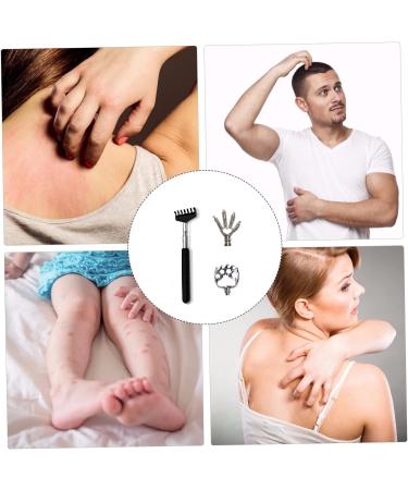 YQBFTC Stainless Steel Telescopic Back Scratchers (5 Heads) - Ultimate Itch Relief for Men & Women | Effortlessly Reach Every Spot - Buy Online on GoSupps.com