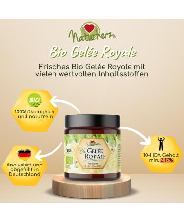  Naturherz Royal Organic Jelly | Premium Beekeeping Grade Fresh Jelly | No Additives | Original Natural Heart (3 x 100g) - Buy Online on GoSupps.com