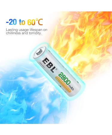 EBL Rechargeable Batteries AAA 8 Pack Ni-MH Battery 1100mAh High Capacity 1.2V Triple AAA Batteries (Battery Case Included) - Buy Online on GoSupps.com