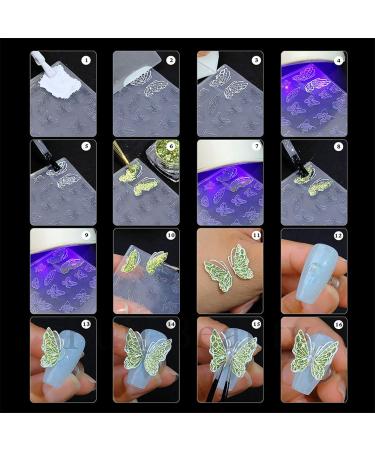 MCAORI 3D Nail Art Mold with Variety of Patterns Template Carving Sticker Stencil Tools Creative Stunning Nail Decorations - Buy Online on GoSupps.com