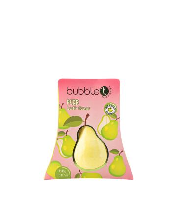 Bubble T Cosmetics Fruitea Pear Bath Bomb Fizzer Packed with Essential Oils to Soften and Cleanse The Skin Fruity Scents for All Day Freshness 1 x 150g