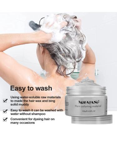 MOFAJANG Temporary Hair Color Wax - White Hair Dye for Halloween Cosplay | Halloween Hairstyle Cream Pomade - Easy Wash Off - Buy Online on GoSupps.com