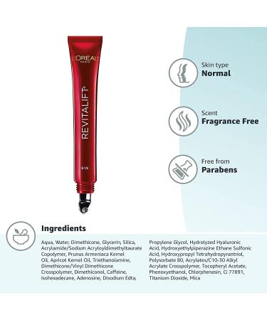 L'Oreal Revitalift Anti-Aging Eye Cream | Triple Power Under Eye Treatment - Reduce Wrinkles  De-Puff & Brighten - 0.5 fl. oz. - Buy Online on GoSupps.com