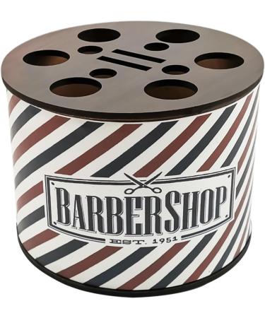 Salon Scissors Holder Box - Wooden Barber Organizer Shear Holder Round Salon Shear Holder Grooming Barber Tools Holder for Hairdressing Combs Hair Caits - Buy Online on GoSupps.com