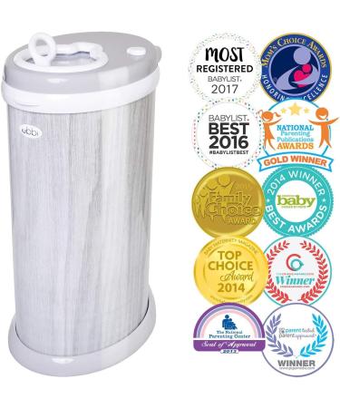 Ubbi Steel Diaper Pail - Award-Winning Odor Locking Design No Special Bag Required Woodgrain Finish | Must-Have for Baby Registry - Shop Internationally! - Buy Online on GoSupps.com