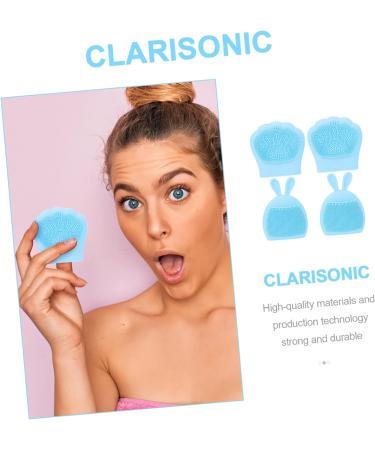 FOMIYES 20 Pcs Rabbit Ears Facial Brush Manual Facial Cleansing Brush Face Lotion for Women Exfoliator Brush Handheld Massager Face Massage Brush Miss Silica Gel Cleansing Tool Household Light Bluex5pcs 7.5x7.5cmx5pcs - Buy Online on GoSupps.com
