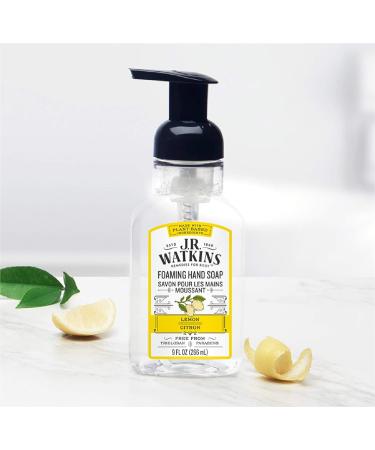 J.R. Watkins Lemon Foaming Hand Soap 9 fl oz 3 Pack | Made in USA, Cruelty-Free | Bathroom and Kitchen Scented - Buy Online on GoSupps.com