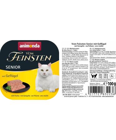Animonda Vom Feinsten Senior Wet Food for Cats 7+ Years | Poultry 32 x 100g - Premium International Shipping - Buy Online on GoSupps.com