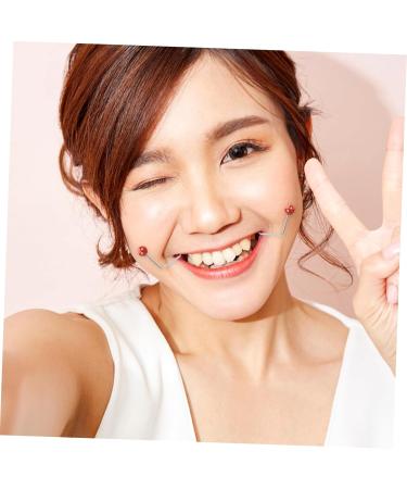 SKISUNO 1 Pair Dimple Trainer Facial Tools Face Dimples Maker Face Exerciser Tool Dimples Trainer Face Dimples Exerciser Facial Dimples Maker Dimples Maker for Face Cheeks Dimples Clip 4.30X2.50X0.80CM Red - Buy Online on GoSupps.com