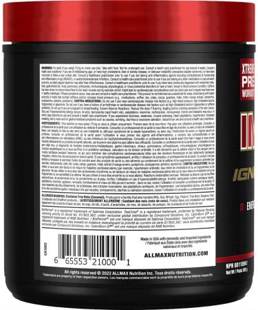 ALLMAX Nutrition - Impact Igniter Xtreme Pre Workout Powder - with Citrulline Malate Beta - Alanine Caffeine Taurine and Betaine anhydrous - Blue Raspberry - 360g Blue Raspberry 20 Servings (Pack of 1) - Buy Online on GoSupps.com
