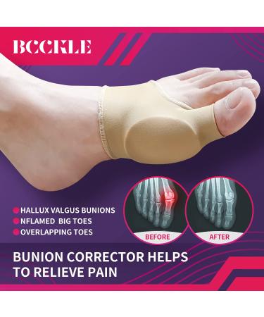 Bunion Relief Sleeve & Corrector with Gel Pads - 4pcs | Toe Spacer Socks for Hallux Valgus, Hammer Toe, Big Toe Joint | Reusable Bunion Splints for Men & Women (Size 10-14 Women/9-15 Men) - Buy Online on GoSupps.com