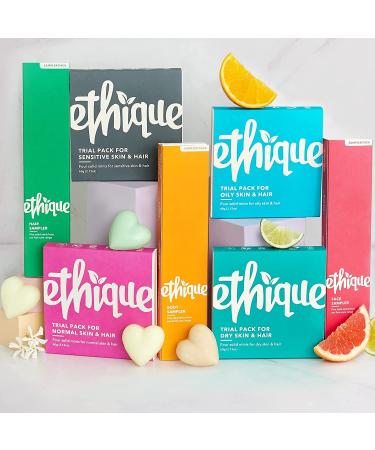 Ethique Hair Sampler Set - 3 Solid Shampoo Bars & 2 Conditioner Bars for All Hair Types - Buy Online on GoSupps.com