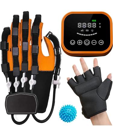 Rehabilitation Robot Glove Hand Stroke Hand Therapy Equipment Automatic Hand Trainer Gloves with USB Chargeable(Left Hand M)