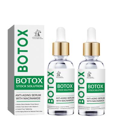 Botox Face Serum 2PCS Botox Stock Solution Facial Serum Botox in A Bottle with Vitamin C & E(2PCS-G)