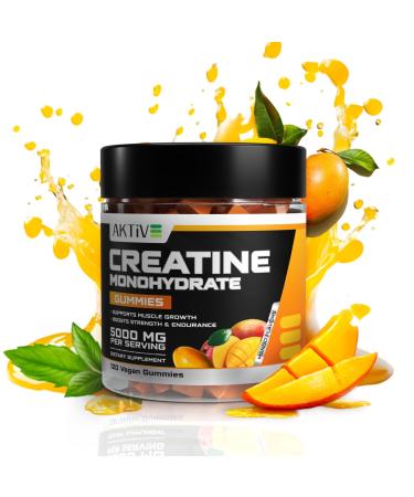 Creatine Monohydrate Gummies 5000mg of Creatine Per Serving with Alpha-GPC & Taurine Mango Flavor Enhance Brain Function Muscle Growth Support Pre Workout Gummies for Men and Women - 120pcs Mango 120 Count (Pack of 1)
