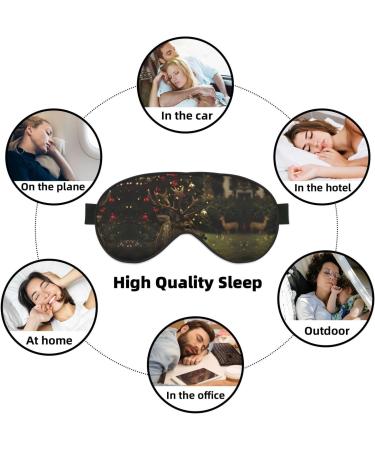 SSIMOO Xmas Sleep Mask - Adjustable Breathable Eye Mask for Comfortable Sleep | Fashionable Black Design - Shop Internationally - Buy Online on GoSupps.com