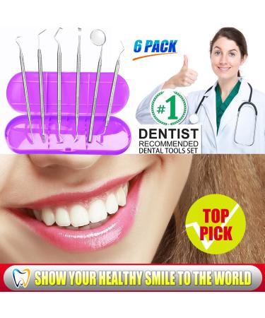 Professional Dental Tools Set - Stainless Steel Plaque Remover & Hygiene Kit with Case - Buy Online on GoSupps.com