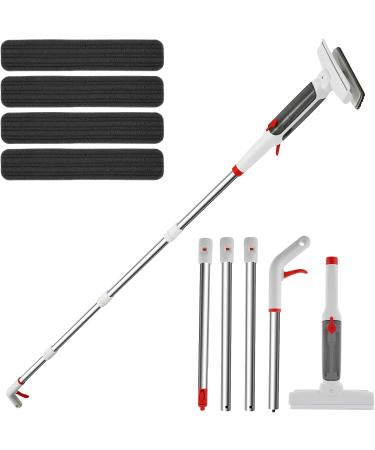 Window Squeegee 75 Inch Water Spray Window Cleaner Anti-Scratch Window Washer Equipment with 4 Poles and 4 Scrubbing Clothes for Cleaning Mirror Shower Glass High Window Car CA - Buy Online on GoSupps.com