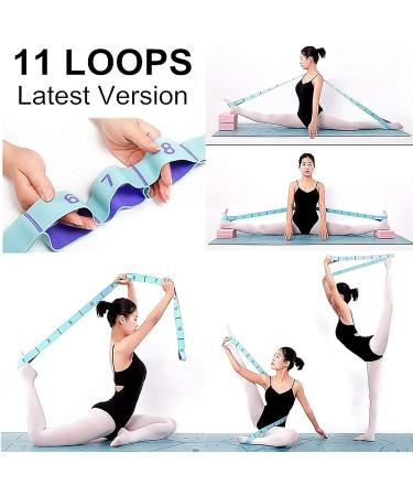 WowDude Stretching Straps - 11 Loop Elastic Exercise Band for Legs, Arms, Yoga, Pilates & Physical Therapy - Buy Online on GoSupps.com