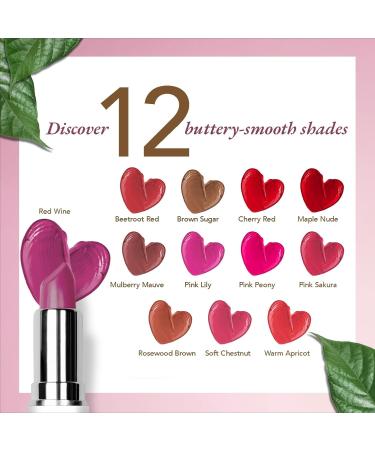 Moisture Matte Lipstick - Red Wine | Long-Lasting Hydrating Organic & Vegan | Creamy Matte Finish | 4gm - Buy Online on GoSupps.com