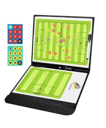 Soccer Coaching Board,soccer Training Equipment,Football Coaching Clipboard Magnet Board Remarkable Tablet Training Board Coach Gifts Football Board Soccer Tactics Board Writing Wipe Pen Equipment