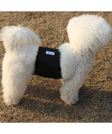 JoyDaog Belly Bands for Small Dogs - Reusable Training Pants (3 Pack) - Black (10-13 Waist) - Perfect for Potty Training & Travel - Buy Online on GoSupps.com