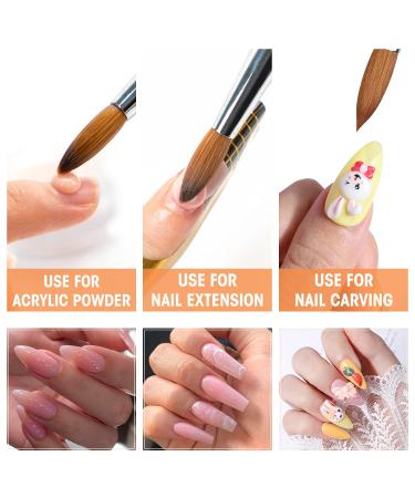 Gellen Acrylic Nail Brush 1Pcs - 100% Pure Kolinsky Sable for Nail Extension & Manicure - Size 14 - Buy Online on GoSupps.com