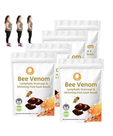 Lukmlca Bee Venom Lymphatic Drainage & Slimming Foot Soak Beads Aprolo Detoxingherbs Cleansing Foot Soak Beads Bee Venom Foot Soak Beads Body Detox Foot Soak Beads (50PCS)