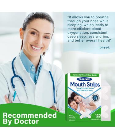 Farrinne Mouth Tape for Sleeping - 120 Pcs | Gentle Anti-Snoring Mouth Strip for Improved Nasal Breathing & Better Nighttime Sleep - Buy Online on GoSupps.com