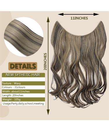 Hair Extensions 20Inches Hair Extensions 2 Ways Adjustable Headband Size Curly Wavy Invisible Wire Hair Extensions Hairpiece 140 Gram for Women Hair Pieces(2448) 20inches 2448 - Buy Online on GoSupps.com