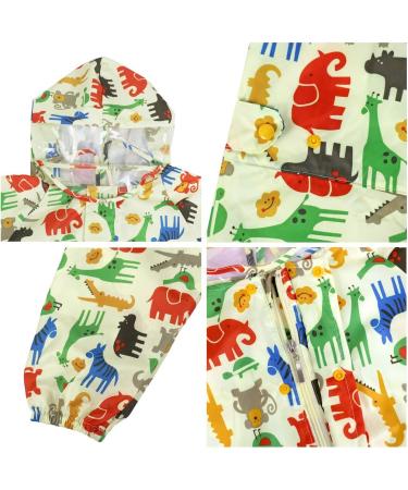 Kids Waterproof Hooded Rain Suit | Yellow All-in-One Raincoat | Boys Girls Outdoor Coverall | 5-7 Years - Buy Online on GoSupps.com