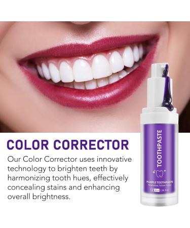 Purple Toothpaste for Teeth Whitening |Purples Teeth Whitening Kit |Stain Removal & Enamel Safe | Fresh Breath Formula with Unique Purple |for Coffee/Smokers/Tea - Buy Online on GoSupps.com