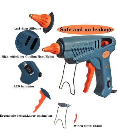 60/100W Full Size Hot Glue Gun Kit with Carry Bag & 28 Glue Sticks - Dual Power High Temp Melt Gun for DIY Projects & Home Repairs - Buy Online on GoSupps.com