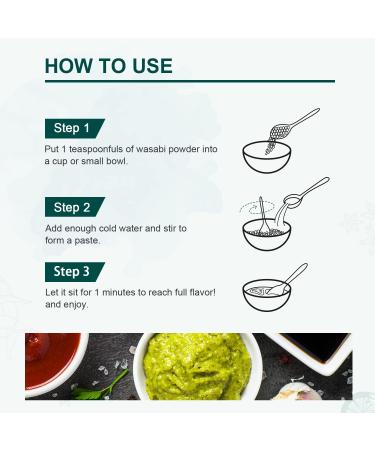 Premium Grade AAA Wasabi Powder 8oz for Sushi | Authentic Root Fresh Bulk | Green 8 Ounce - Soeos - Buy Online on GoSupps.com