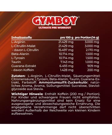 GymBoy Ultimate Pre Workout Kickass Kola Edition - Cola Flavor 392g | Best International Shipping - Buy Online on GoSupps.com