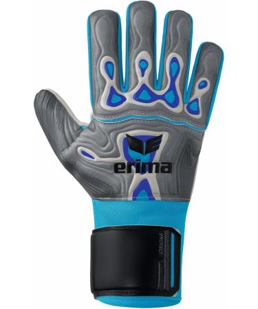 Erima Unisex Youth Flex-ray Protect 2.0 Goalkeeper Gloves - Size 6 Grey/Blue | Buy Internationally - Buy Online on GoSupps.com