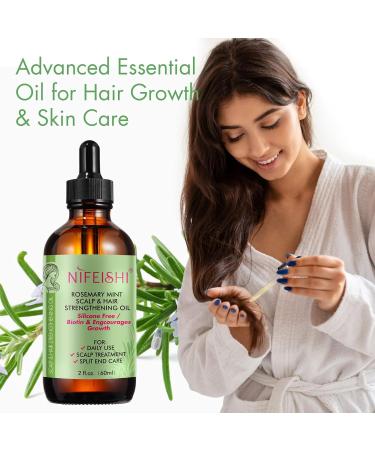 Bieyoc Rosemary Oil for Hair Growth 60ml | Nourish Scalp & Combat Hair Loss | Includes Silicone Massage Brush | International Shipping Available - Buy Online on GoSupps.com