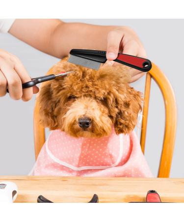 Flea Comb 2 Pcs Pet Grooming Combs for Dog/Cat/Small Pets - Red & Orange - Buy Online on GoSupps.com