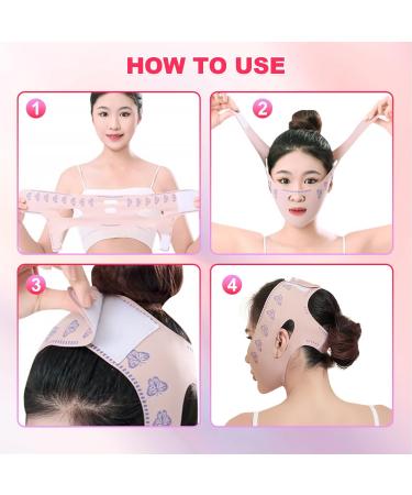 Double Chin Reducer Eliminator V Line Lifting Mask Chin Strap for Double Chin Face Slimming V Shaped Belt Reusable Facial Slimmer Shaper Jaw Exerciser for Women - (Butterfly Design Two Wearing Mode) - Buy Online on GoSupps.com