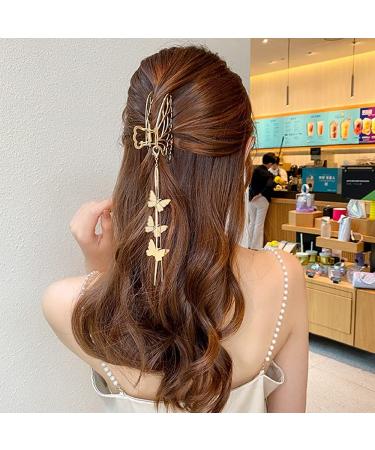Gold Butterfly Hair Clip | Nonslip Metal Hair Claw for Women | Hair Accessories - Buy Online on GoSupps.com
