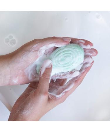 Foamy Solid Facial Cleanser for Dry Skin - Aloe Vera & Almond Milk 100% Vegan Plastic-Free 60g - Buy Online on GoSupps.com