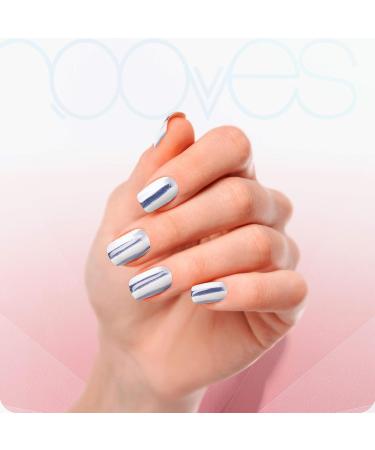  NOOVES NOOVES - 20 Sheets Nail Gel Sheets - Silver Sheen | Silver Sheen | 20 Pcs Premium Semi-Cured Gel Nails Gel Nail Stickers Includes 1 Nail File - Buy Online on GoSupps.com