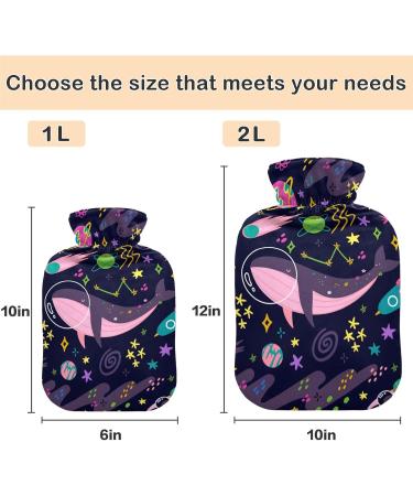 Naanle Abstract Space Walk Heat Bottle - 2L Transparent Hot Water Bottle for Heat & Cold Therapy | Pain Relief for Hands & Feet - Buy Online on GoSupps.com