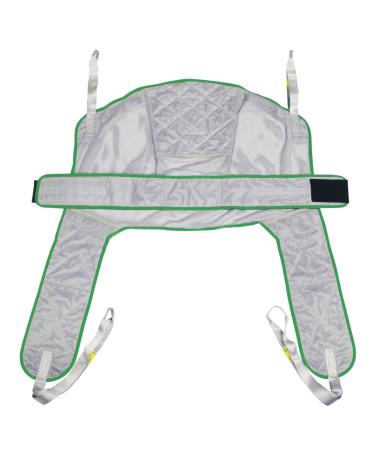 Lifting sling for the elderly medical transfer sling deluxe padded sling for lifting patients with head support for elderly care (Size : L) Large