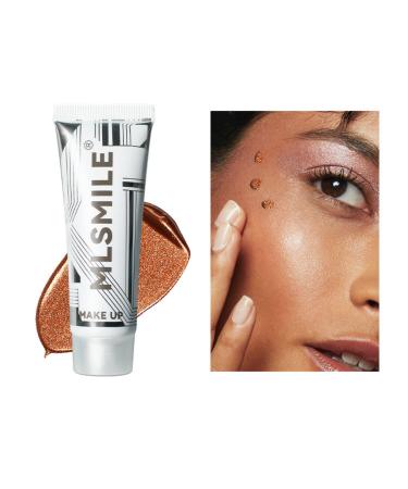 Liquid Bronzer 4 Color Natural Blendable Matte Cream Liquid Bronzer Silky Long Lasting Waterproof Creme Liquid Contour Makeup (Color 02)