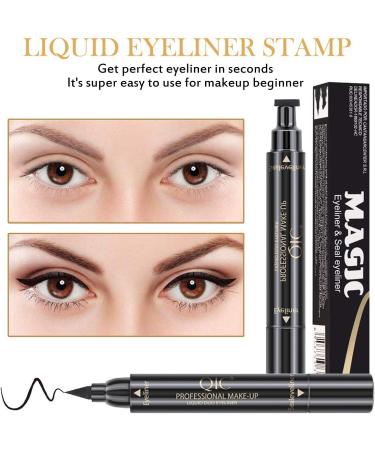 Winged Eyeliner Stamp FITDON Wing Liquid Eye liner Pen Waterproof Smudge-proof Long Lasting 2 Pack Dual Ended Eyeliner Pencil (Thick&Thin) Eyeliner_thin&thick - Buy Online on GoSupps.com