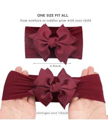 Midodo 12-Piece Baby Headband Set | Soft Elastic Turban Knots for Newborn Girls | Stretchy Nylon Hair Bands - Buy Online on GoSupps.com