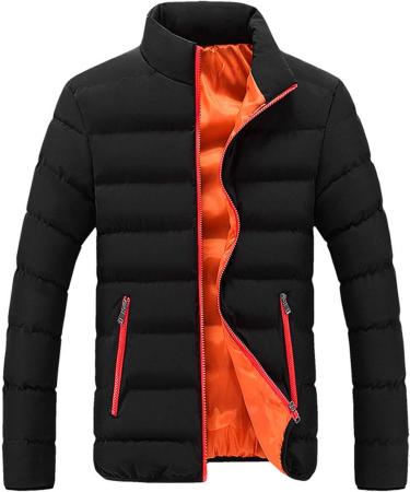 oelaio Mens Women's Heated Jacket Long Sleeve Winter Warm USB Heating Coat with Hood Windproof Down Coat for Outdoor Orange Large - Buy Online on GoSupps.com
